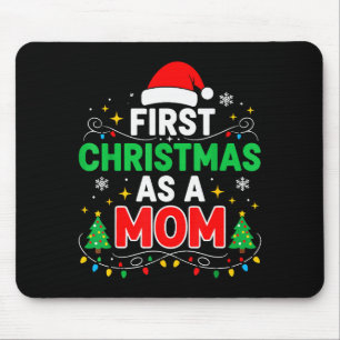 First Christmas As A Mum Family Matching 1st Chris Mouse Pad