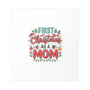 First Christmas As A Mum Holiday Design Notepad