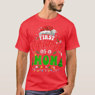 First Christmas As a Mum Santa Hat Ugly Xmas 2022 T-Shirt