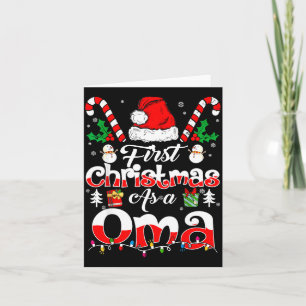 First Christmas As A Oma Family Matching  Card