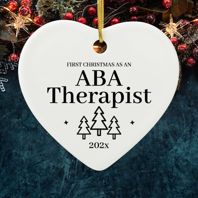 First Christmas As Aba Therapist Applied Behaviour Ceramic Ornament (First Christmas As Aba Therapist Applied Behavior Ceramic Ornament
)