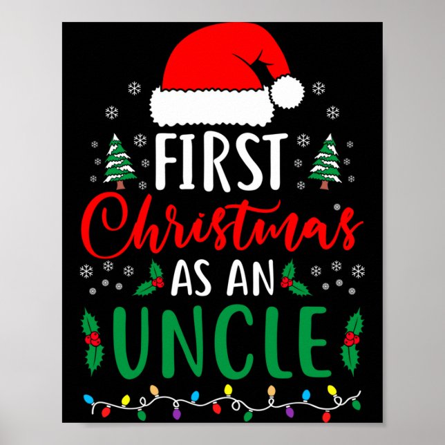 First Christmas As An Uncle New Parents Xmas Match Poster (Front)