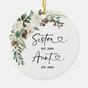 First Christmas As Aunt Ceramic Ornament Gift