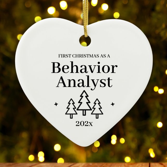 First Christmas As Behaviour Analyst New Job Ceramic Ornament (First Christmas As Behavior Analyst New Job Ceramic Ornament
)