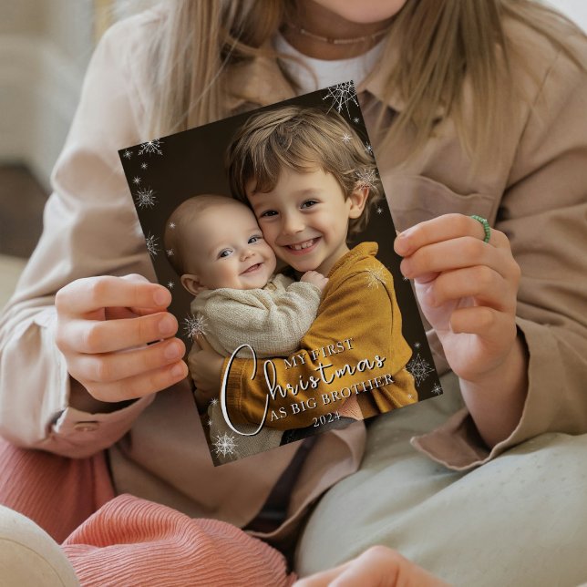 First Christmas As Big Brother Photo Holiday Card (Creator Uploaded)