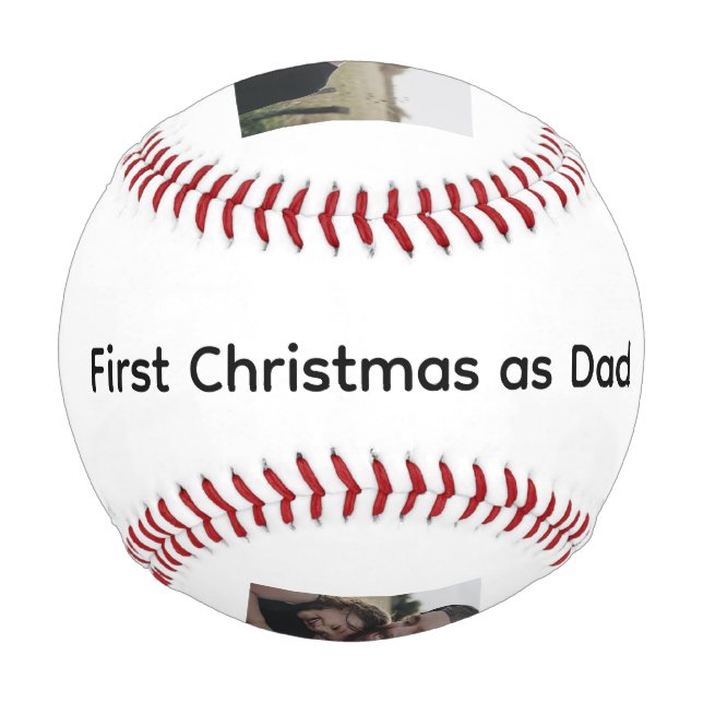 First Christmas as Dad  Baseball (Front)