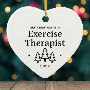 First Christmas As Exercise Therapist Ceramic Ornament