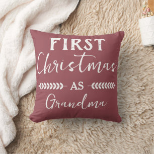 First Christmas as Grandma Christmas family Cushion