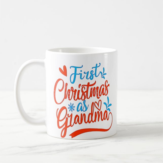 First Christmas As Grandma  Coffee Mug (Left)