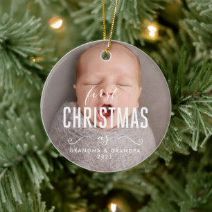 First Christmas as Grandma Grandpa Ornament 2021