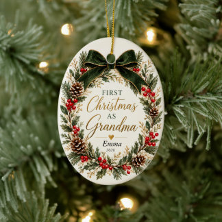 First Christmas as Grandma Ornament | Personalised