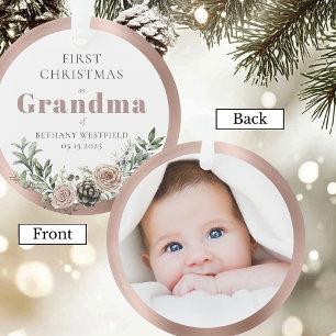 First Christmas as Grandma Photo Keepsake Ornament