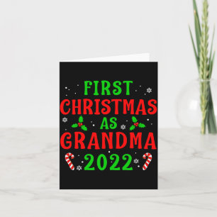 First Christmas As Grandma Xmas Grandmother New Gr Card