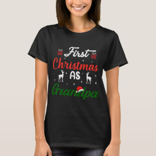 First Christmas As Grandpa Cute Family Matching Ne T-Shirt