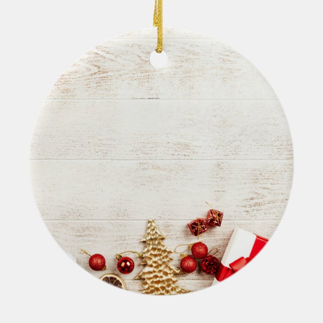 First Christmas as Grandparents Ceramic Ornament (Back)