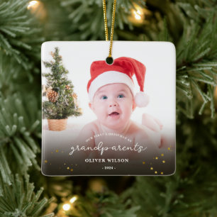 First Christmas as Grandparents Christmas family  Ceramic Ornament
