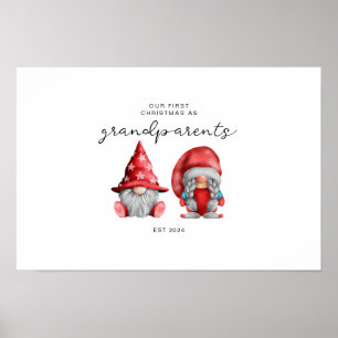 First Christmas as Grandparents Christmas family Poster
