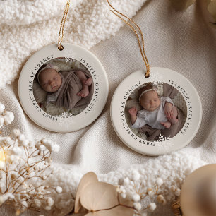 First Christmas as Granny 2 Photo Personalised Ceramic Ornament
