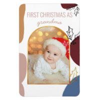 First Christmas as | Holly Shapes Gold Arch Photo