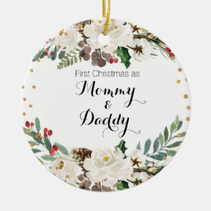 First Christmas as Mom and Dad ornament