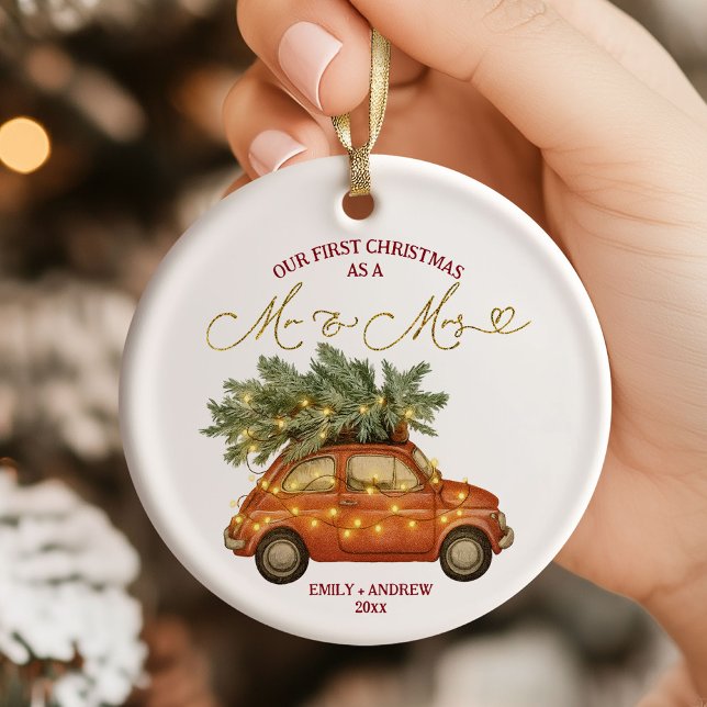 First Christmas as Mr and Mrs Ceramic Ornament (Creator Uploaded)