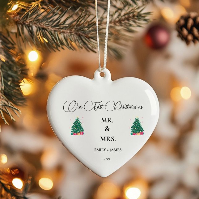 First christmas as Mr and Mrs Ceramic Ornament (Creator Uploaded)