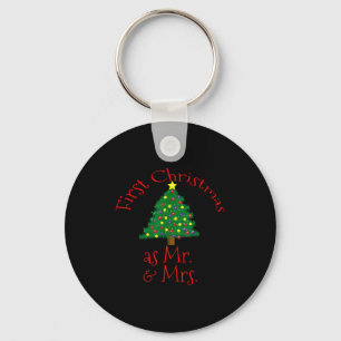 First Christmas As Mr And Mrs - Matching Newlyweds Key Ring