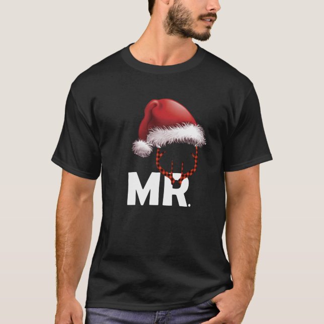 First Christmas As Mr And Mrs Men's T-shirt (Front)