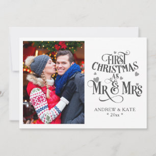 First Christmas As Mr And Mrs Personalised Photo