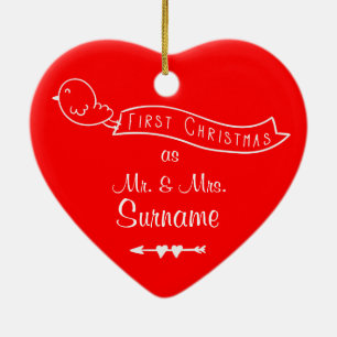 First Christmas as Mr & Mrs Personalised Ornament