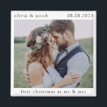 First Christmas as Mr & Mrs Wedding Photo Keepsake Magnet<br><div class="desc">A modern photo keepsake

The photograph is for illustrative purposes and can be changed to one of your own.</div>