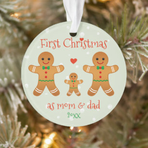 First Christmas as Mum and Dad - Gingerbread Men Ornament