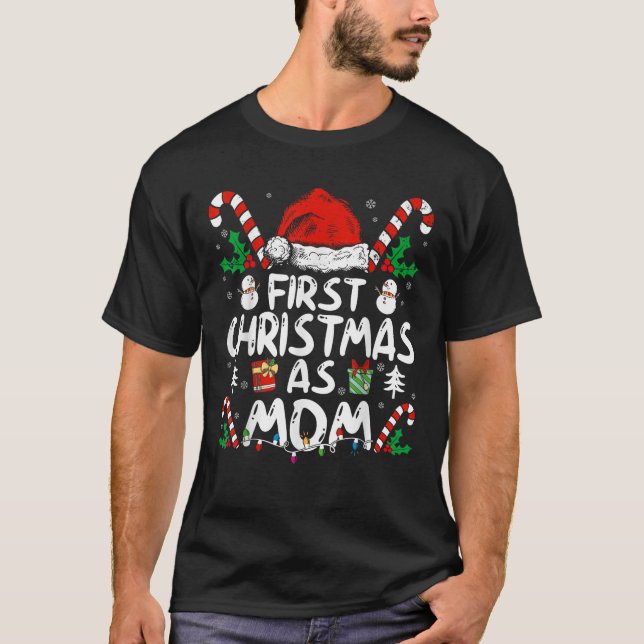 First Christmas As Mum Family Matching New Mum 1st T-Shirt (Front)