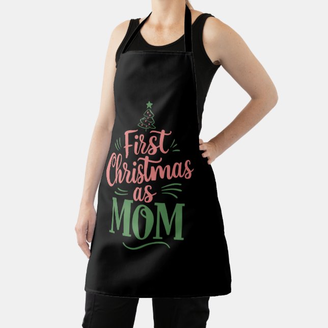 First Christmas As Mum Matching Christmas  Apron (Insitu)