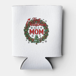 First Christmas As Mum Pine Wreath Tree Can Cooler