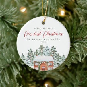 First Christmas as Mummy and Daddy Photo Keepsake  Ceramic Ornament