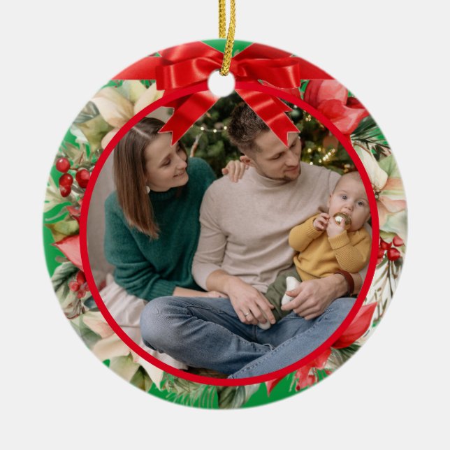First Christmas as Parents Custom Ornament (Front)