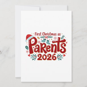 First Christmas as Parents Family Holiday Xmas  Card