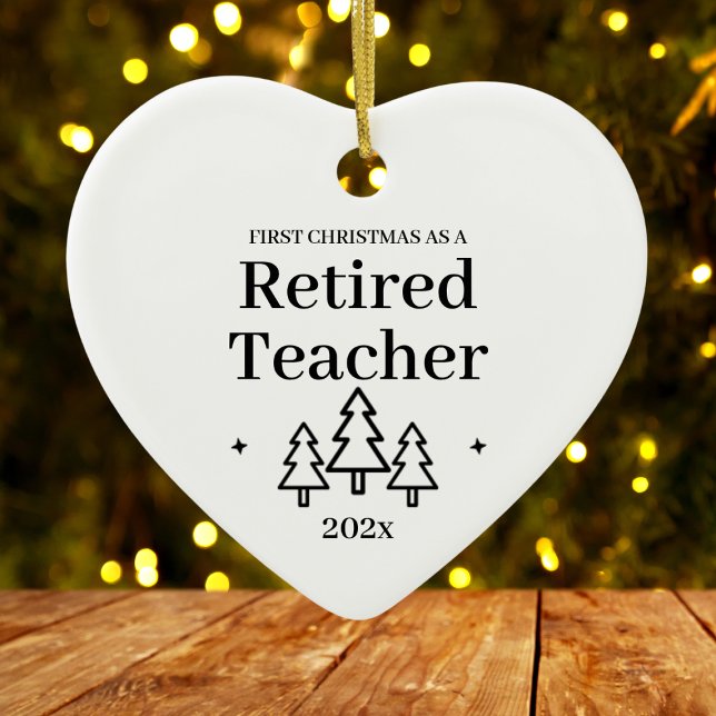 First Christmas As Retired Teacher Retirement Ceramic Ornament (First Christmas As Retired Teacher Retirement Ceramic Ornament
)