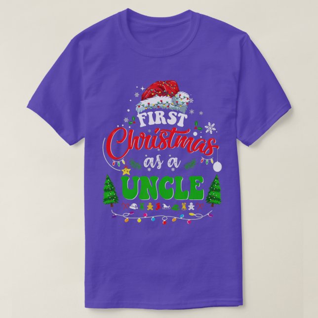 First Christmas as Uncle New Uncle 1st Christmas  T-Shirt (Design Front)