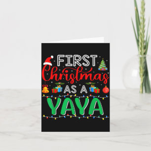 First Christmas As Yaya Family Matching New Yaya  Card