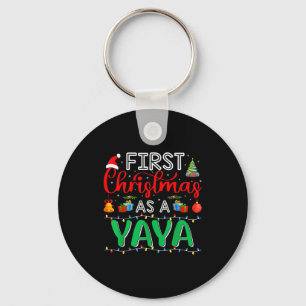 First Christmas As Yaya Family Matching New Yaya Key Ring