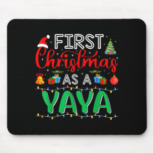 First Christmas As Yaya Family Matching New Yaya Mouse Pad