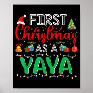 First Christmas As Yaya Family Matching New Yaya Poster