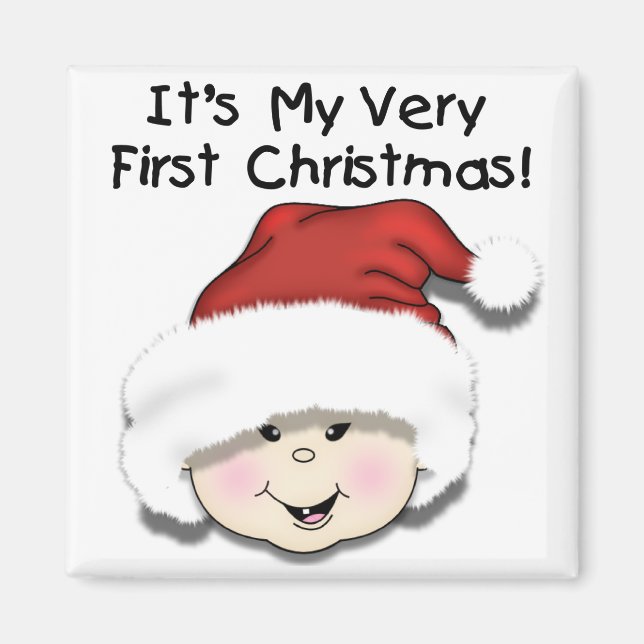 First Christmas Asian Baby Tshirts and Gifts Magnet (Front)