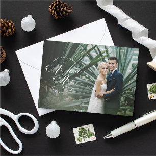 First Christmas asMr and Mrs Holiday Photo Card
