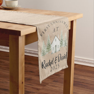 First Christmas at New Home Table Runner 