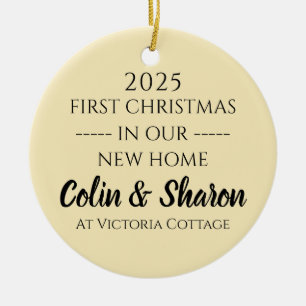 First Christmas At Our New Home Personalised Home Ceramic Ornament