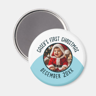 First Christmas Baby Custom Photo Add Name  Magnet