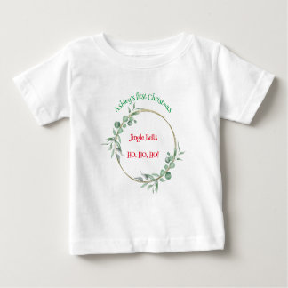First Christmas Baby Top. Customisable text. Baby T-Shirt